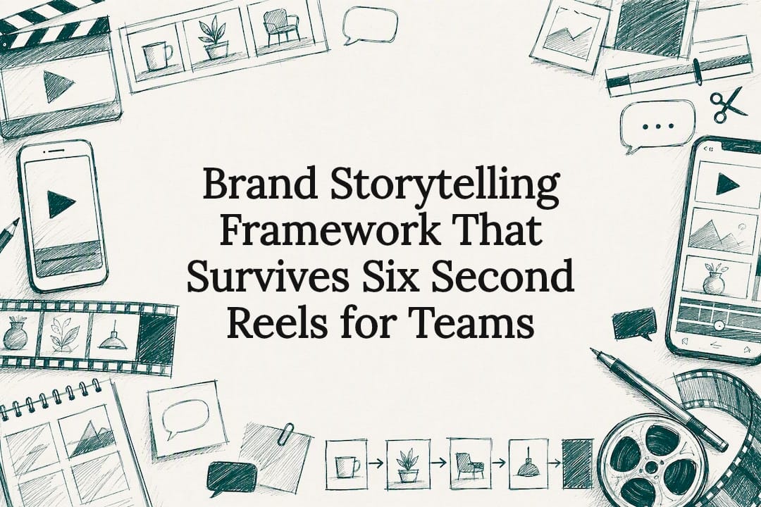 Decorative brand storytelling title card