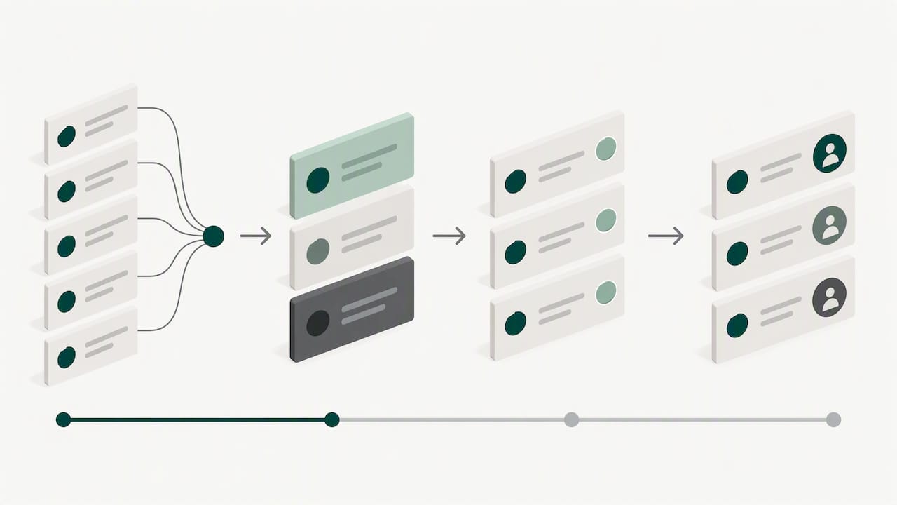Half-day workshop process with assigned owners