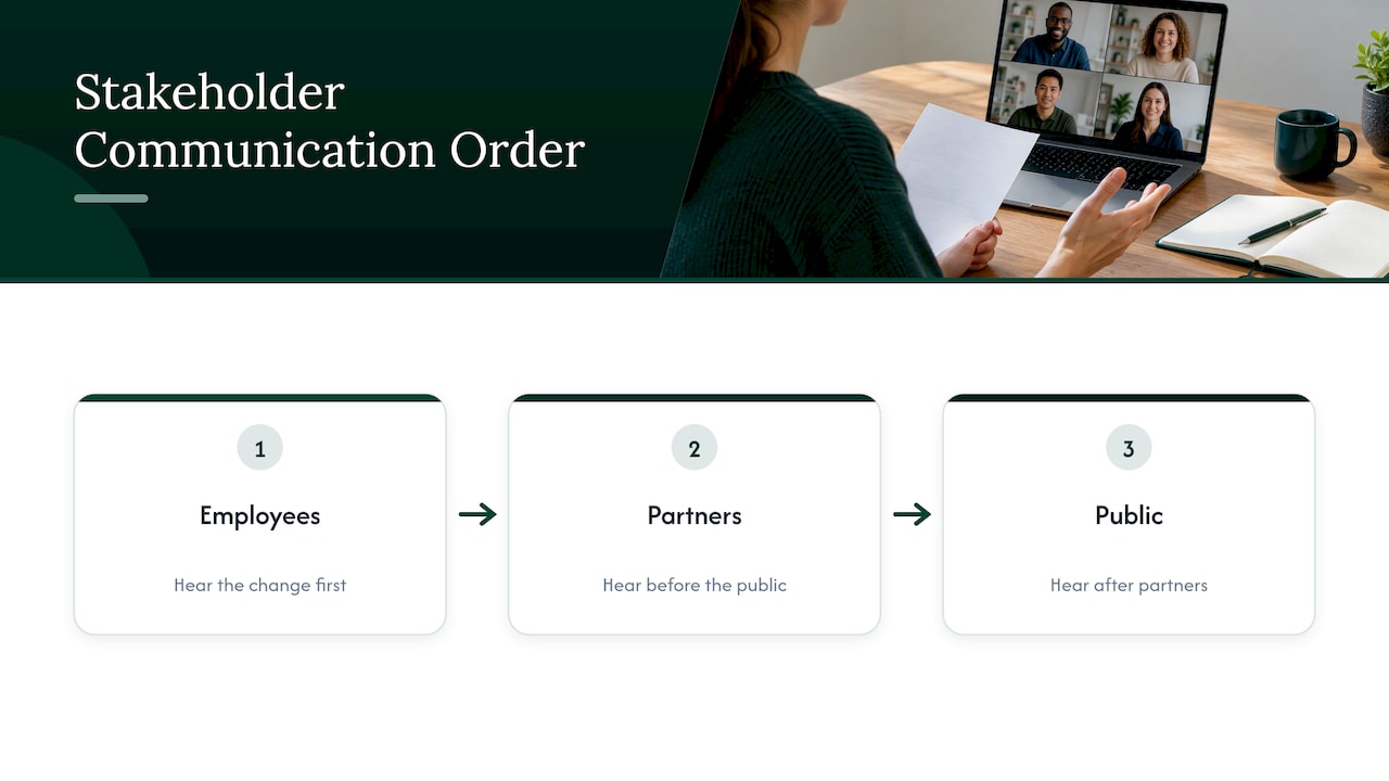 How should you communicate with partners, suppliers, and other outside stakeholders? — overview diagram
