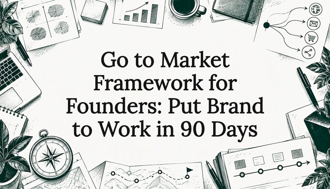 Hand-drawn go-to-market title card accents