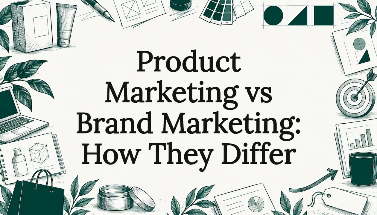 Product and brand marketing title card