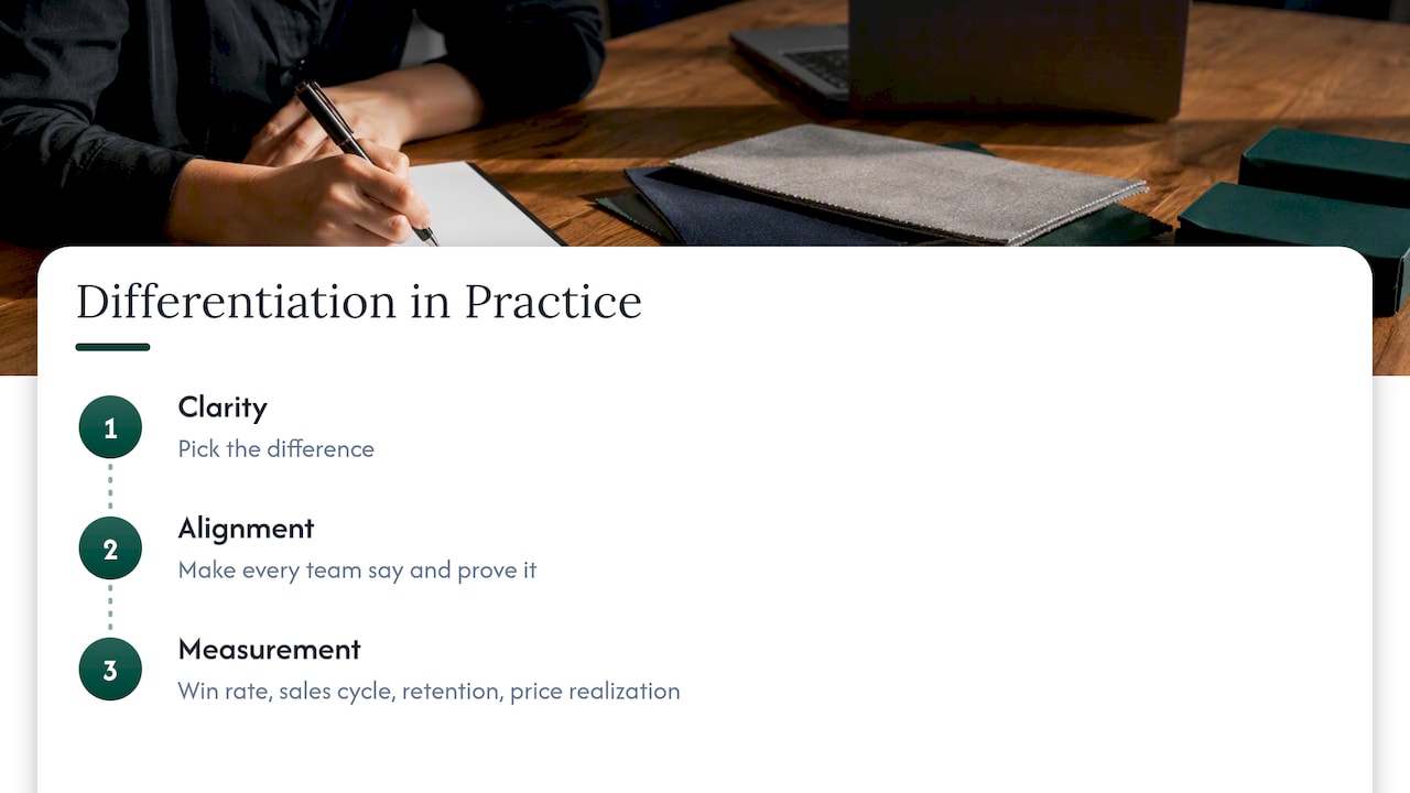 Perspective: differentiation is a business decision — overview diagram