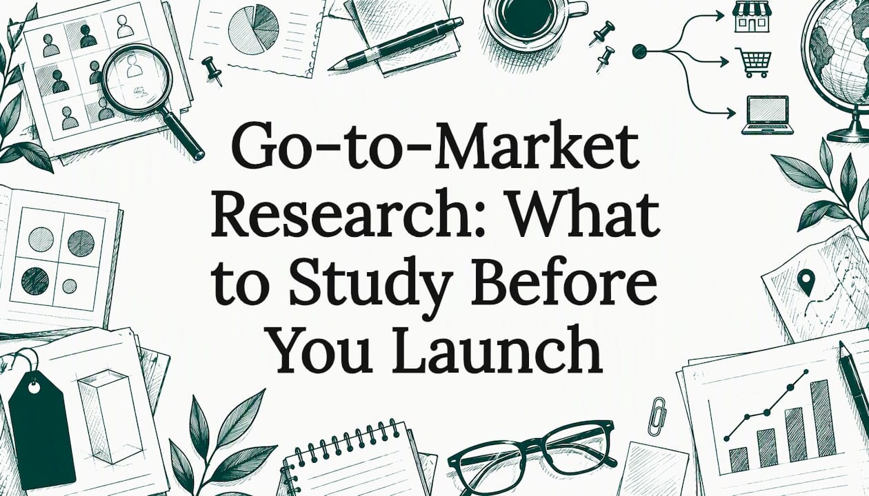 Hand-drawn market research title card