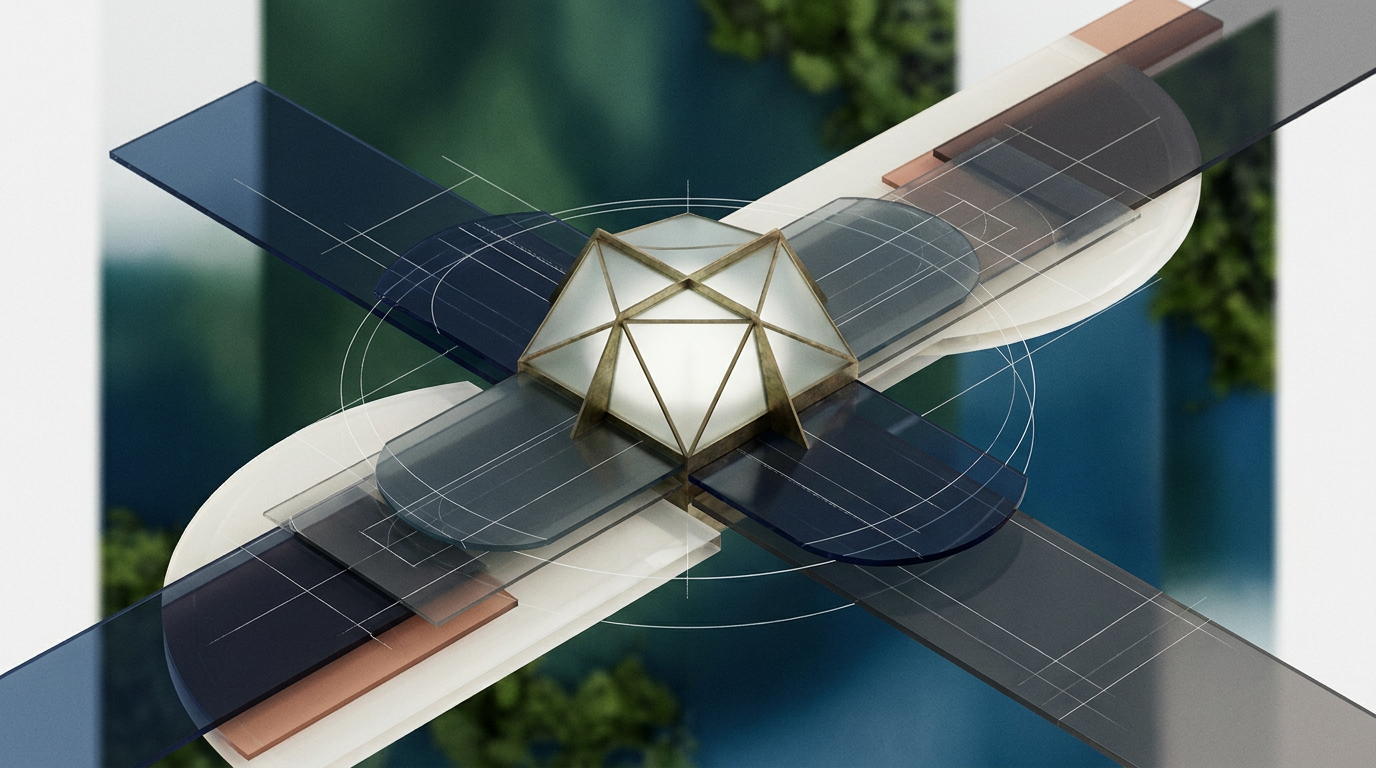 Abstract nested layers connecting a central promise to multiple customer experience pathways.