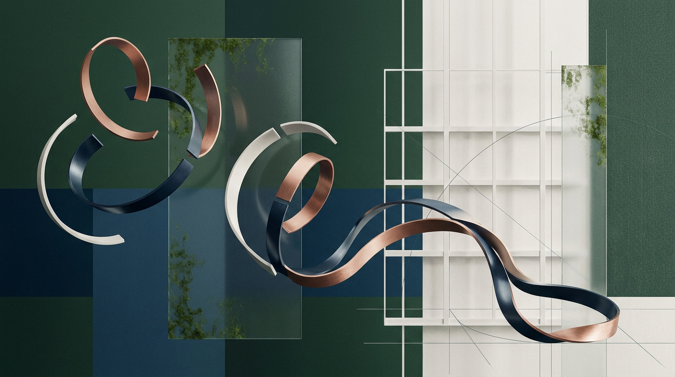 Abstract disconnected loops aligning into a continuous path to represent customer recognition.